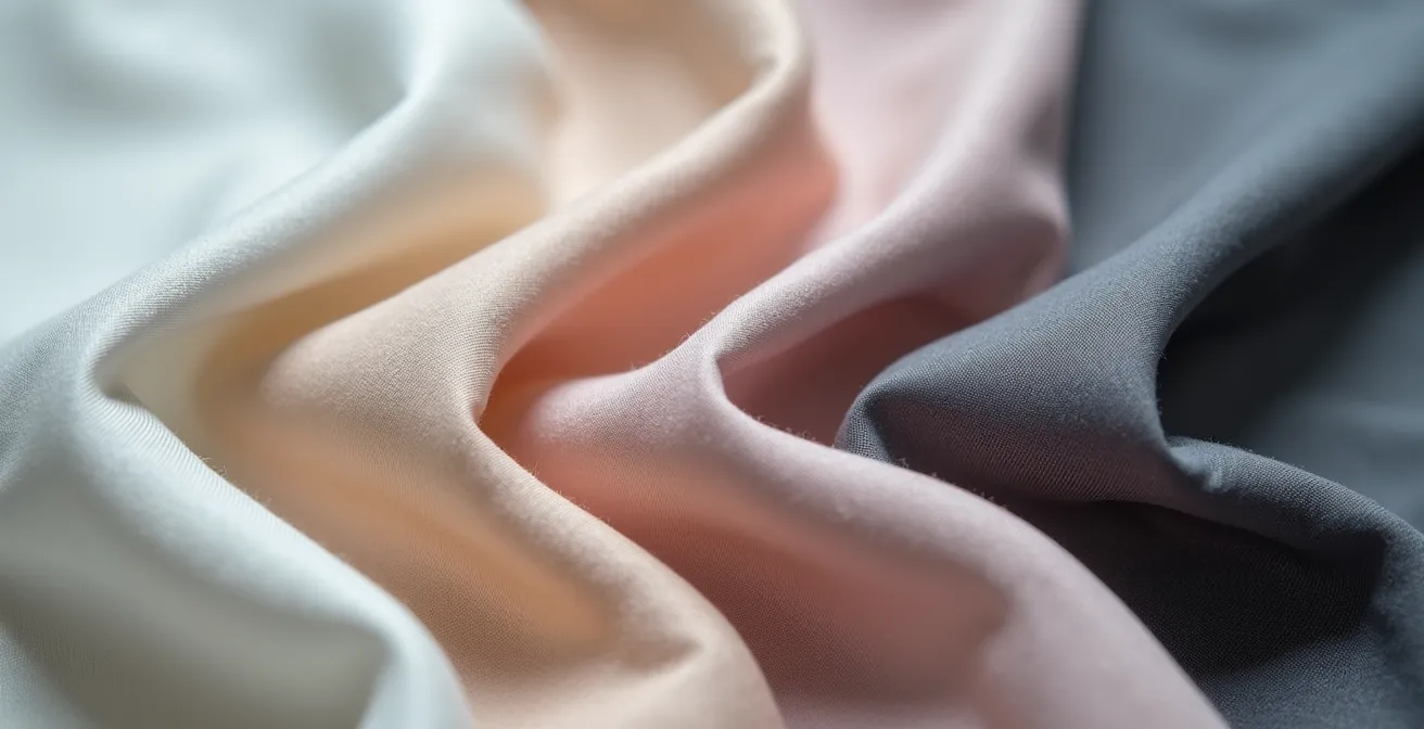 Verschiedene Stoffqualitäten und Texturen bei A-Linien-Kleidern