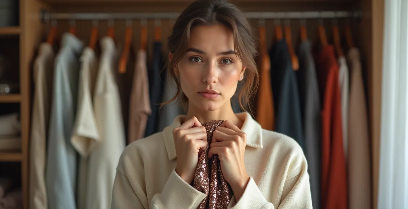 Durchdacht organisierter Kleiderschrank mit klarer Struktur und bewusster Auswahl