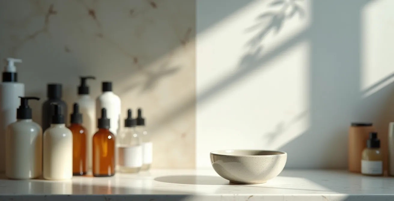 Symbolische Darstellung des Heilungsprozesses bei perioraler Dermatitis durch Reduktion