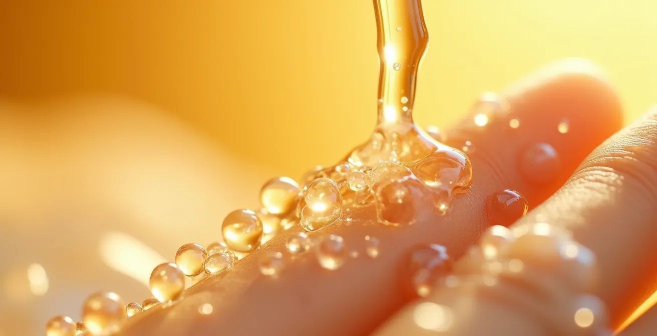 Makroaufnahme der Öl-zu-Milch Emulgierung beim Double Cleansing