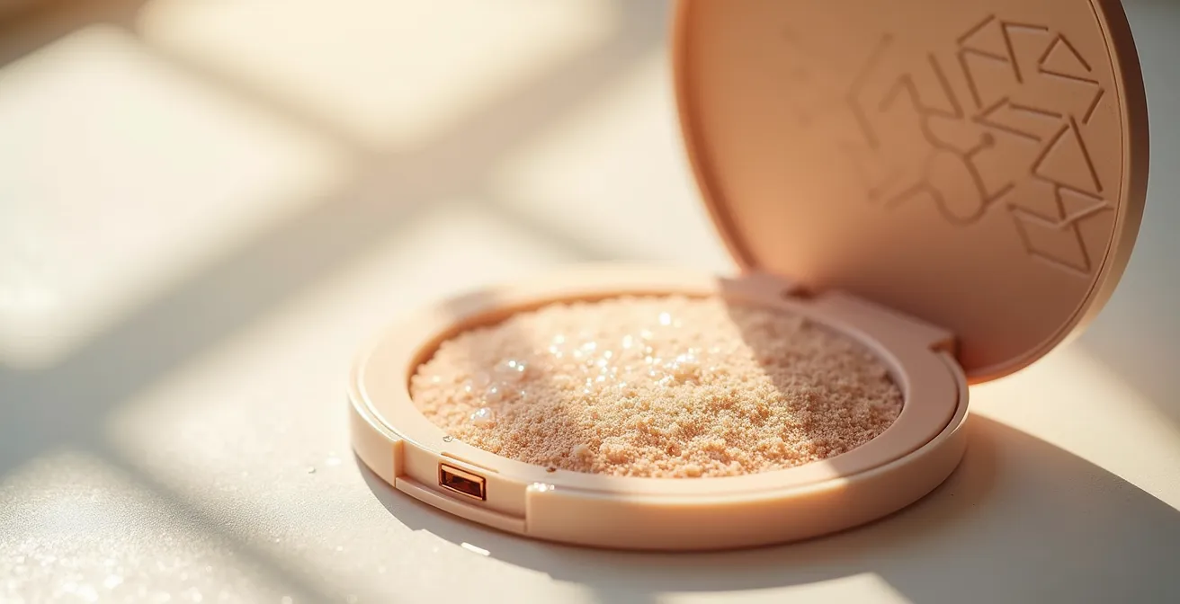 Auffrischen von Sonnenschutz über Make-up mit speziellen Produkten