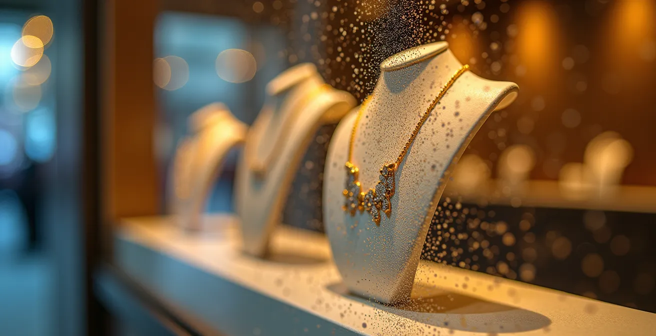 Infografik-ähnliche Darstellung des Preisaufbaus von Markenschmuck